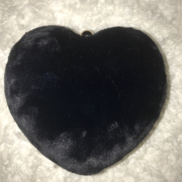 Black Fuzzy Handbag with Gold Details! NWT! - Picture 2 of 6